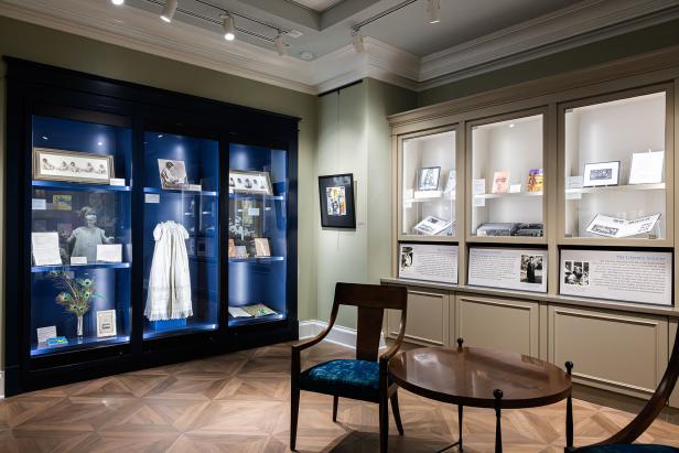 Flannery O'Connor exhibit at the Special Collections Library in Milledgeville, Georgia