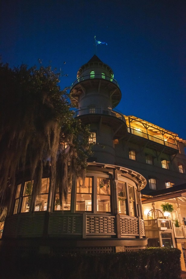 Jekyll Island Club Resort at night