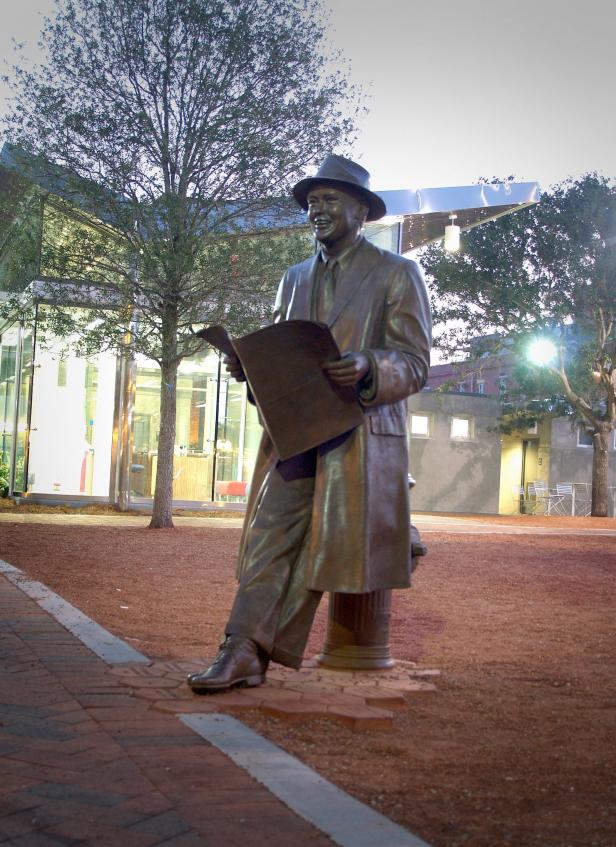 Johnny Mercer statue in Ellis Square in Savannah