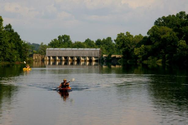 Kayak at Savannah Rapids in Augusta, Georgia