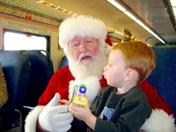 SAM Shortline Excursion Train and Santa
