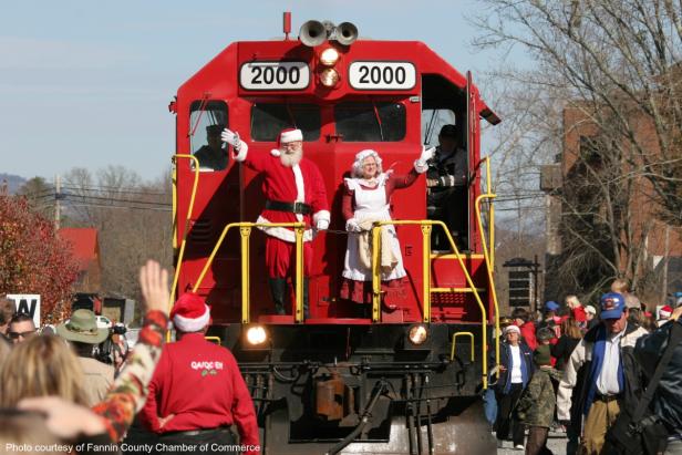 Santa Train in Blue Ridge, Georgia