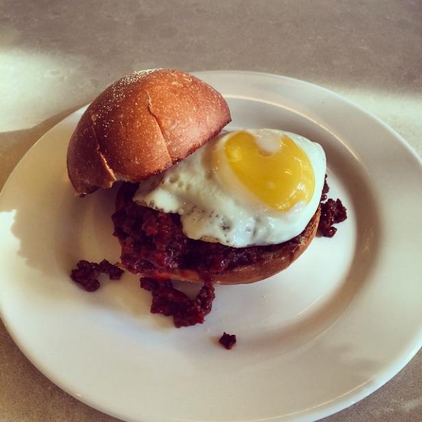 Brunch Sloppy Joe at Heirloom Cafe in Athens