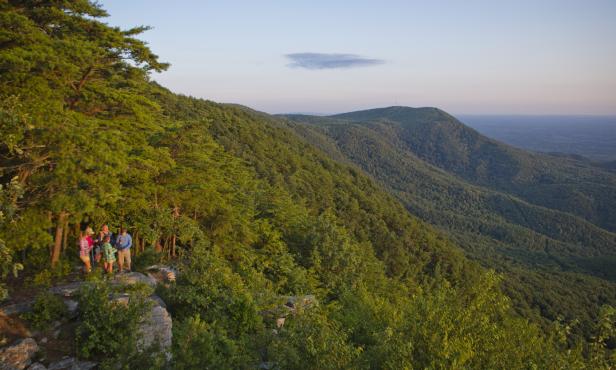 Hiking at Fort Mountain State Park in Chatsworth, Georgia