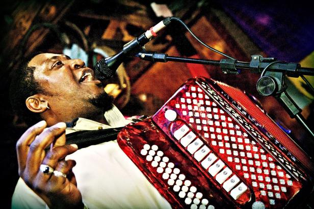 Live zydeco music at Mardi Gras Tybee