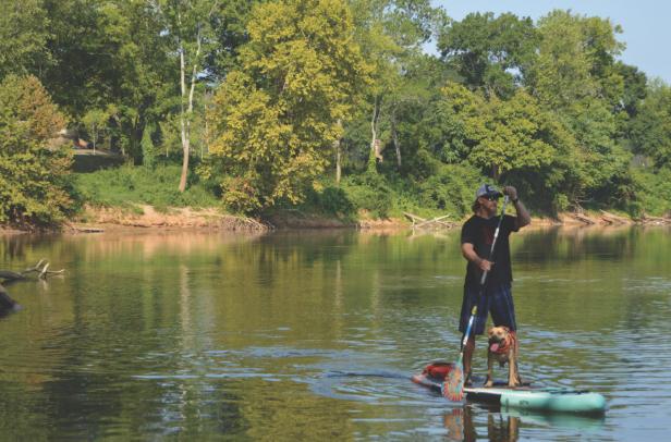 Standup paddleboarding in Rome, Georgia
