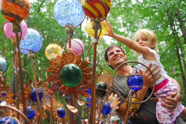 Father and daughter at Yellow Daisy Festival