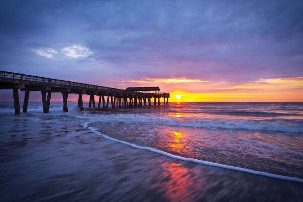 Tybee Island Pier at sunset