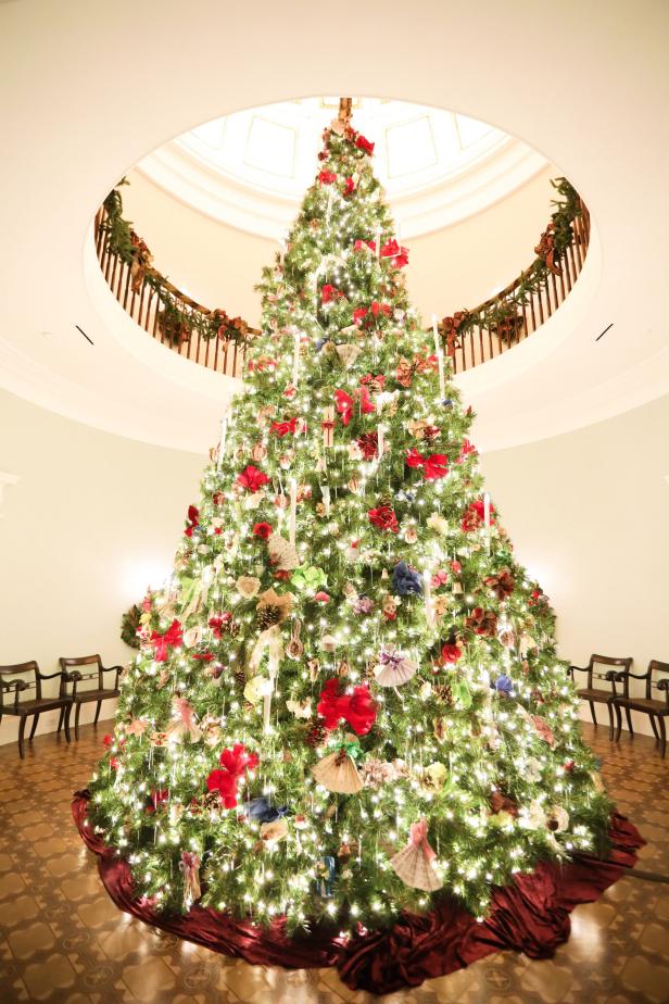 Christmas tree at the Old Governor's Mansion in Milledgeville, Georgia