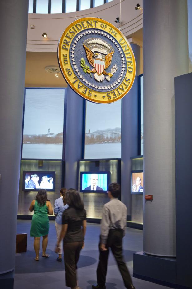 Seal of the President of the United States at the Jimmy Carter Presidential Library & Museum in Atlanta, Georgia.