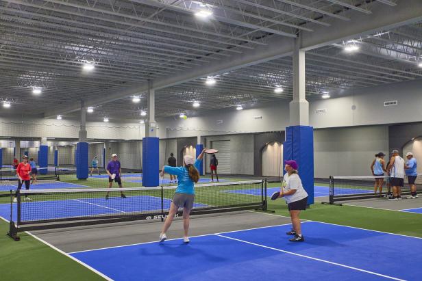 Pickleball players in Macon, Georgia
