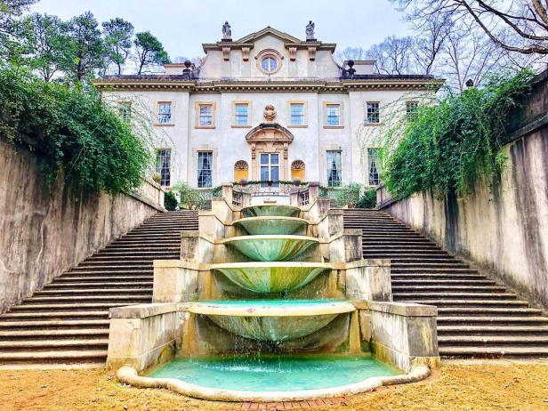 Swan Coach House exterior of the Atlanta History Center in Atlanta, Georgia. Photo by @atoosathewanderer.