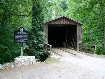 Front view of Elder Mill Covered Bridge