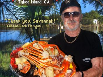 Captain Jack Flanigan and crew invite you to The Crab Shack