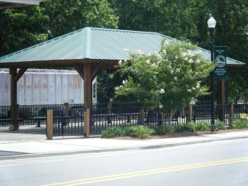 Train Viewing Platform on Cotton Avenue in Millen, Georgia