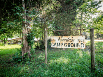 Fountain Camp Ground sign