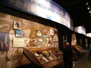 Georgia Aviation Hall of Fame Exhibit on the second floor in the Century of Flight Hangar