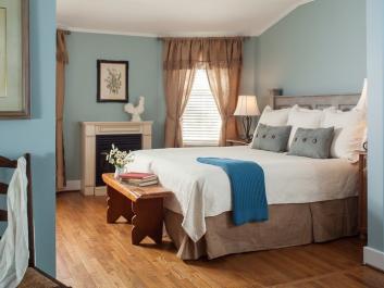 Room #12, Large room with whirlpool, gas log fireplace.