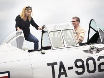 Ride history in restored historic aircraft
