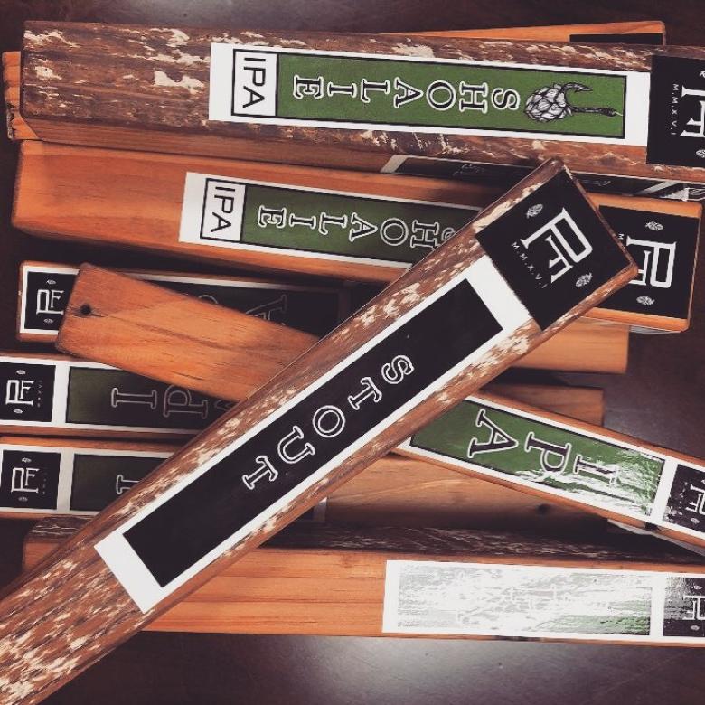 custom tap handles at Pretoria Fields Collective in Albany, Georgia