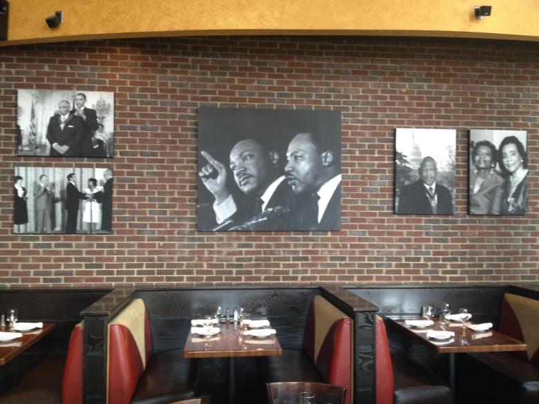 pictures of civil rights leaders at Paschal's Restaurant in Atlanta, Georgia