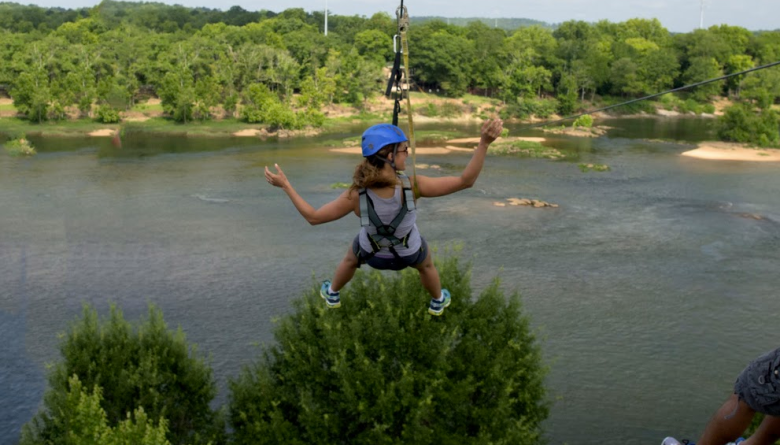 Whitewater Express Zipline over the Chattahoochee River in Columbus, Georgia